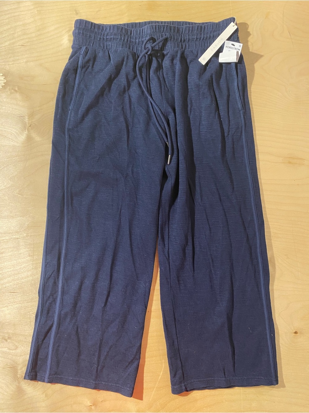 Caslon Men's Navy Knit Drawstring Pants Large (ST)